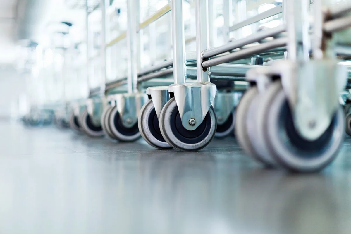 high temperature casters on commercial bakery racks