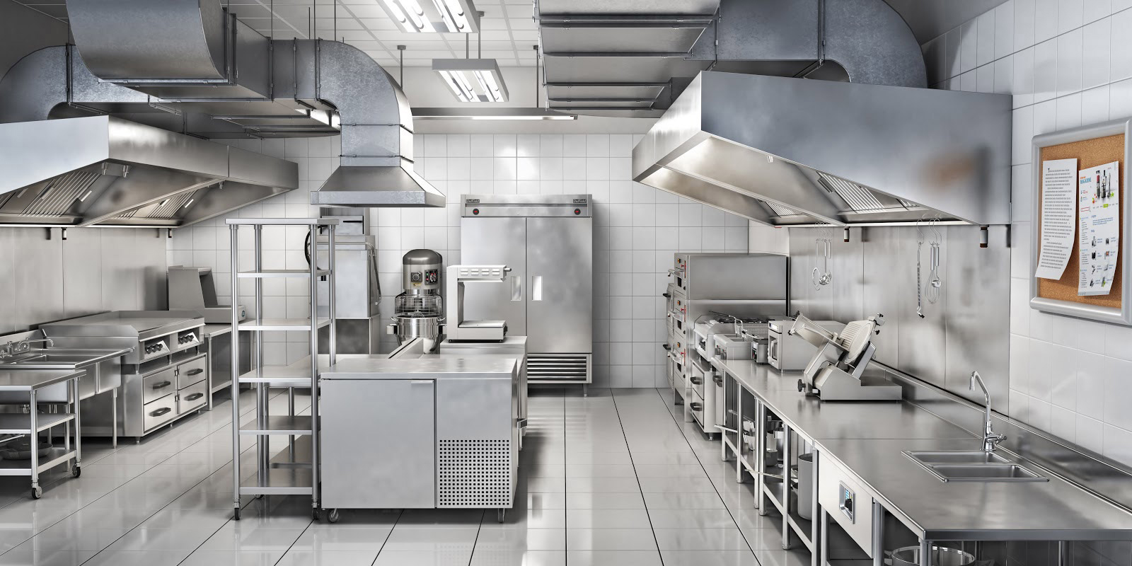 stainless steel commercial kitchen table with half moon cut