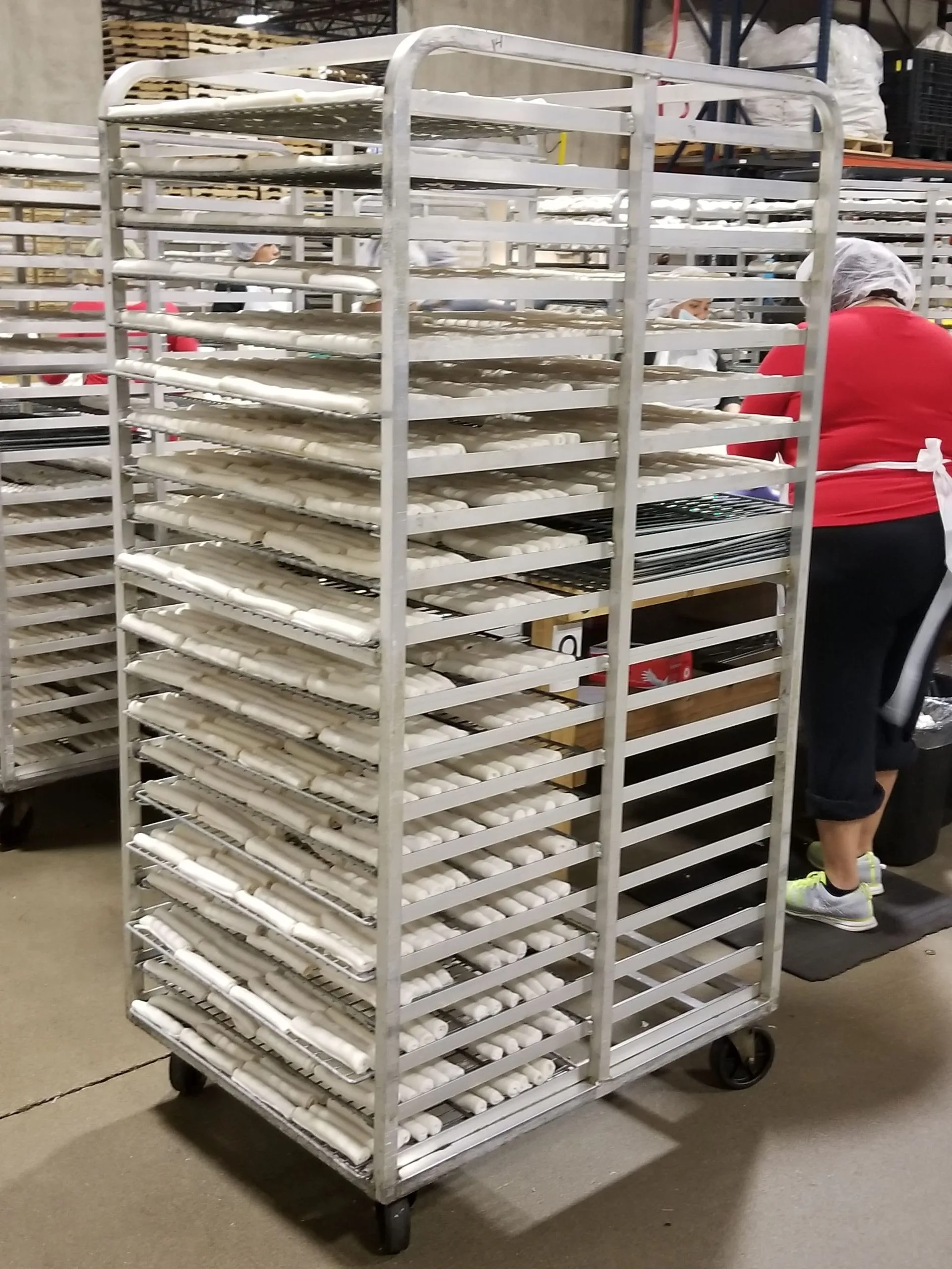 Schaumburg industrial bakery rack in kitchen