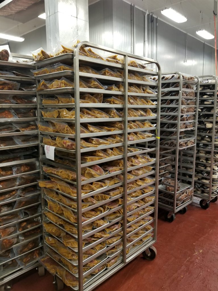 Industrial Bakery Racks full of food