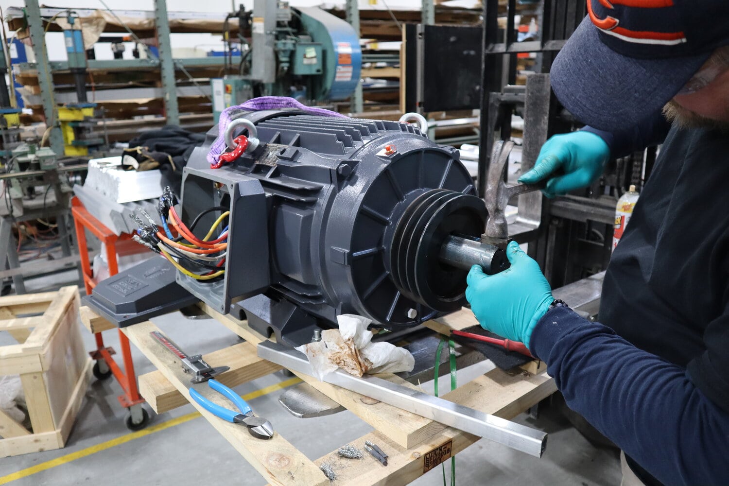 motor replacement for spray booth extractor system