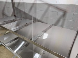 steel storage rack for meal kit company