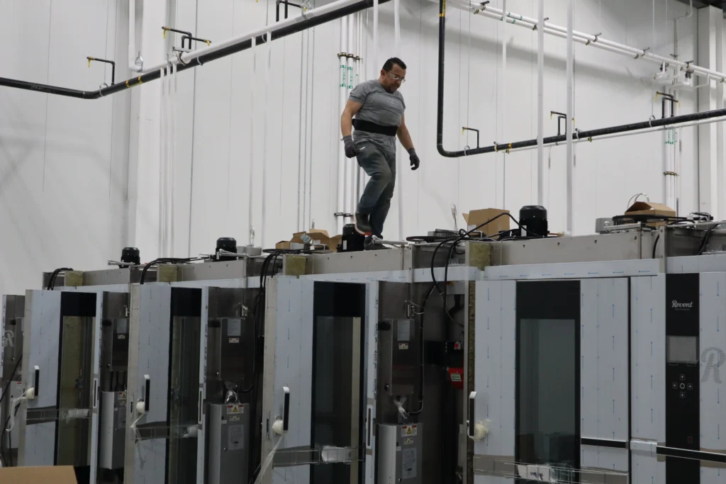 Revent oven installation at food company part 2 | Schaumburg Specialties