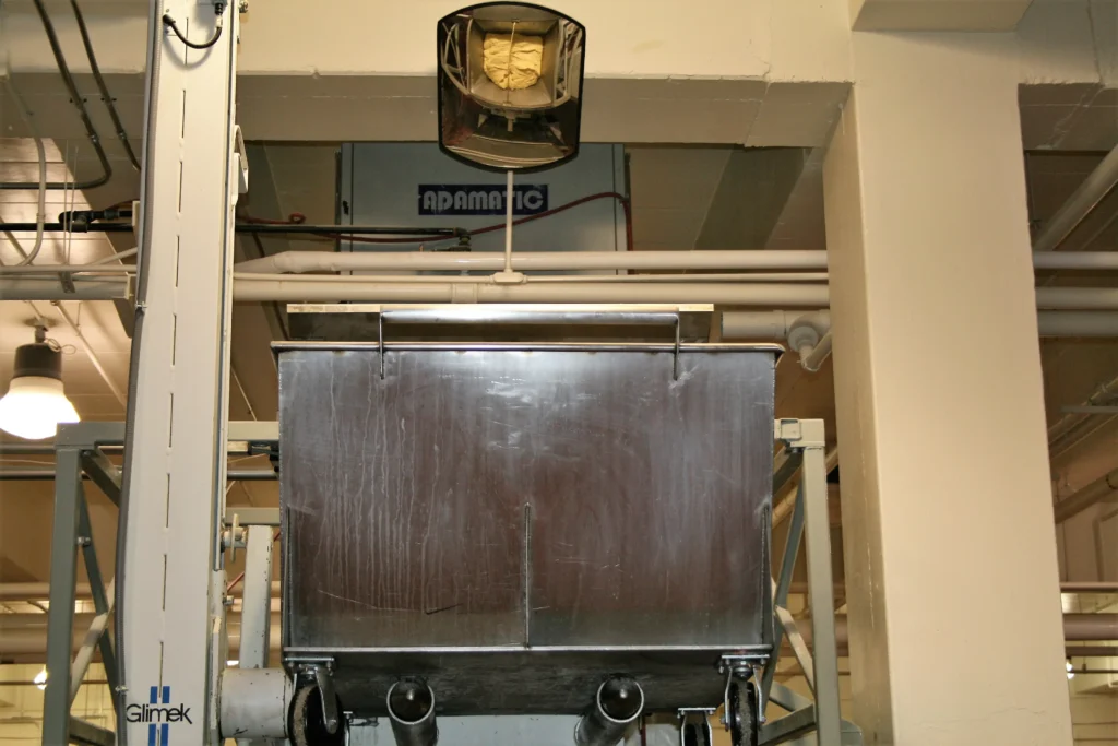 Custom built dough troughs on automated production line part2| Schaumburg Specialties
