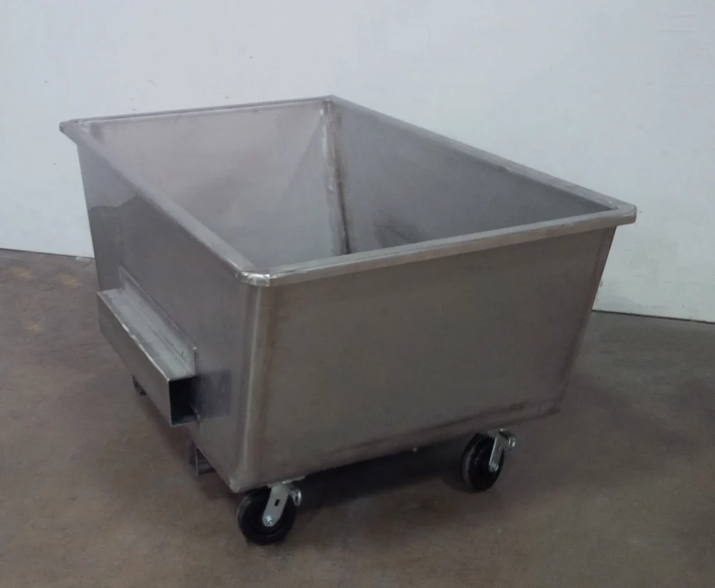 Stainless steel dough trough on casters industrial | Schaumburg Specialties