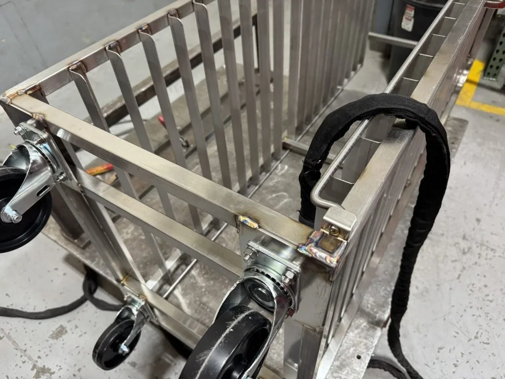Commercial pan rack swivel caster wheels | Schaumburg Specialties