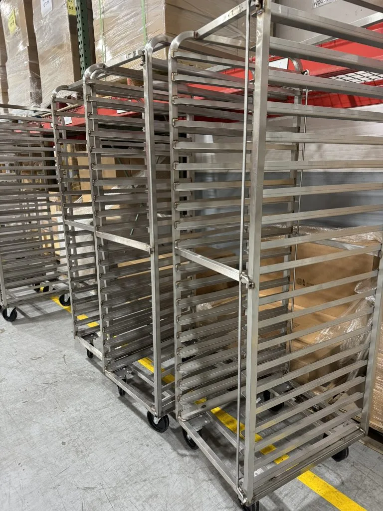 Mobile stainless steel sheet pan racks | Schaumburg Specialties