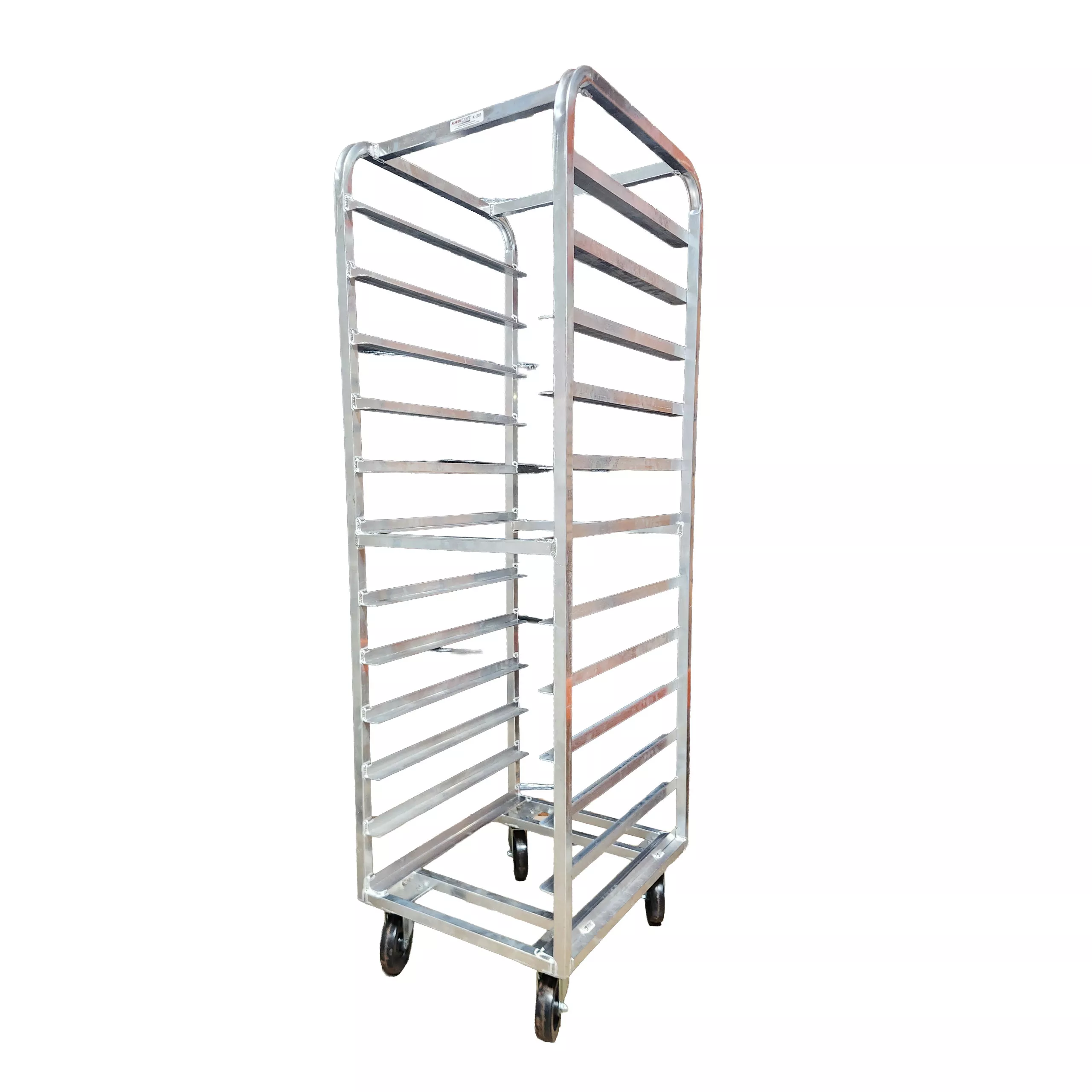 12 tier aluminum pan rack