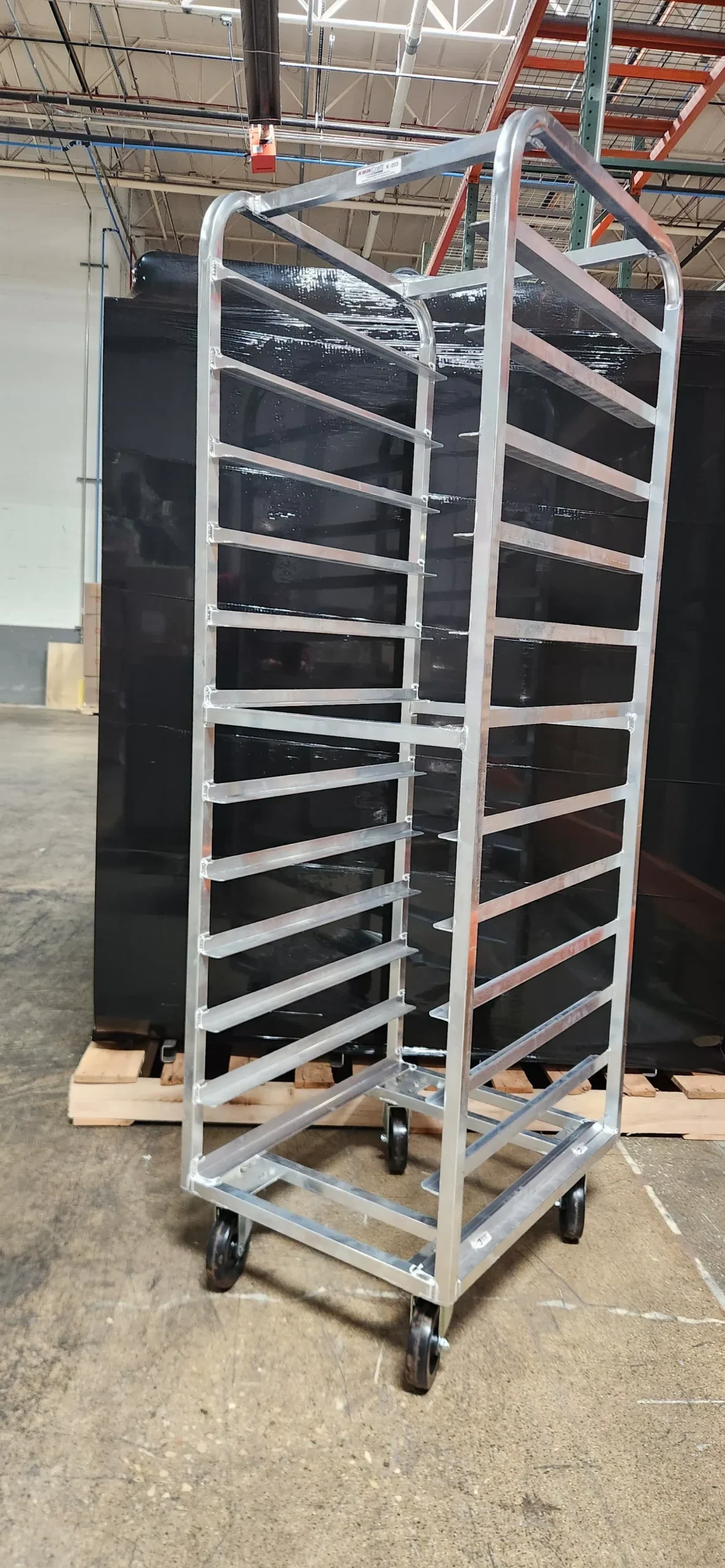 12 tier aluminum pan rack