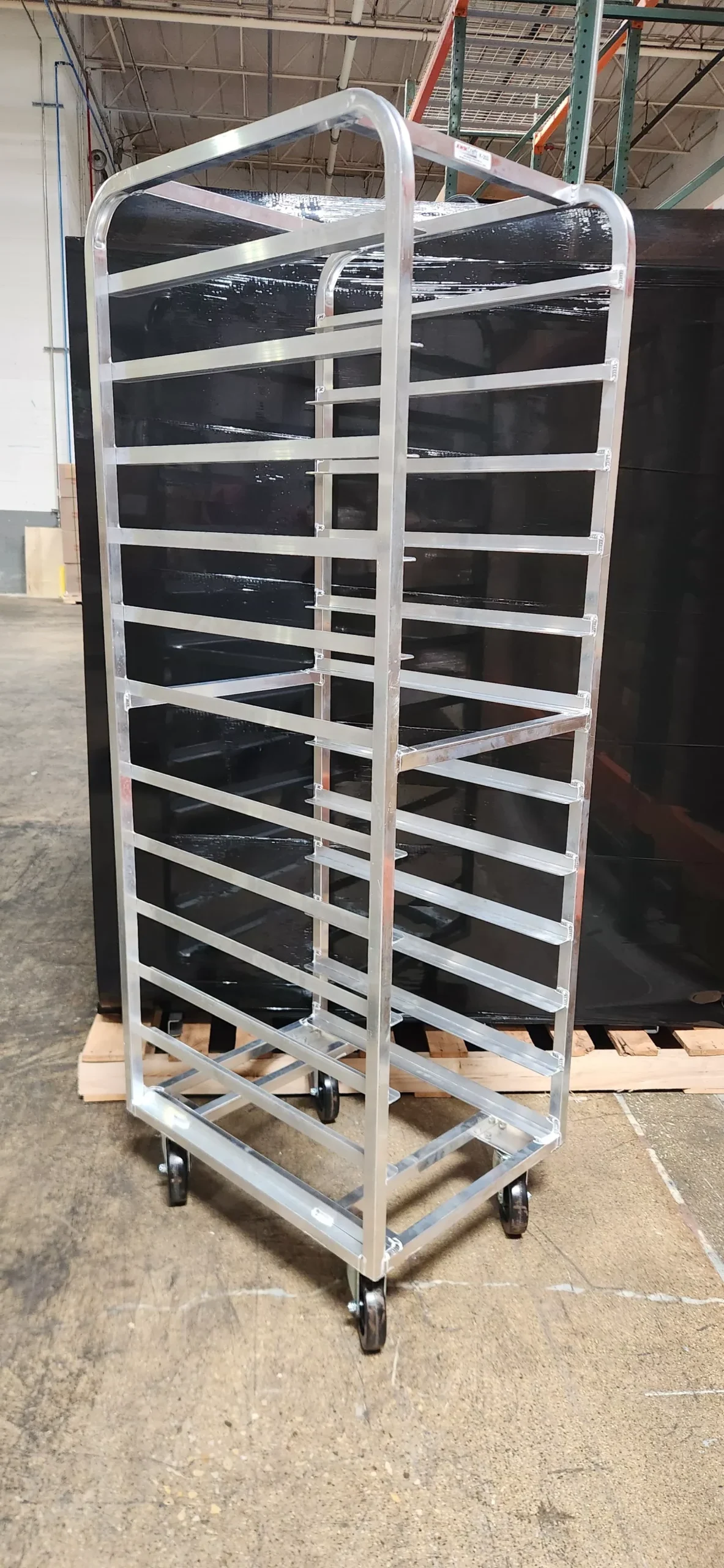 12 tier aluminum pan rack