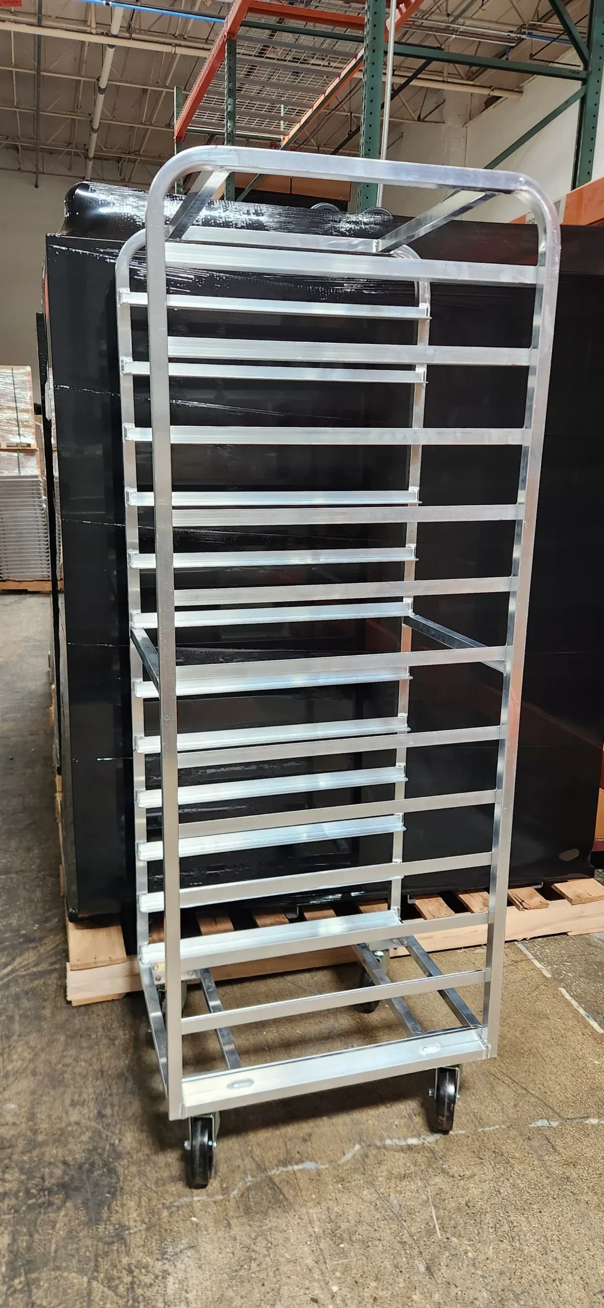 12 tier aluminum pan rack