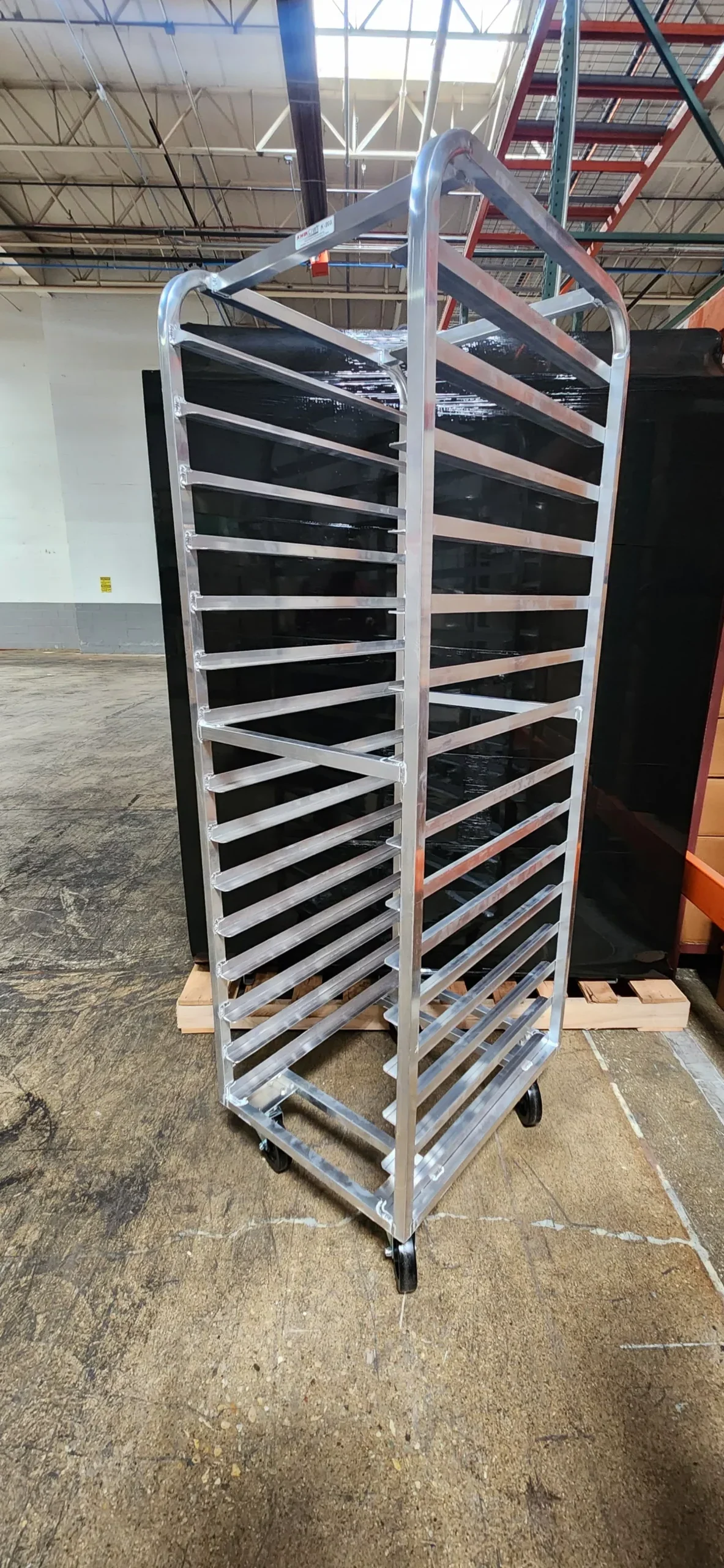 15 tier aluminum pan rack