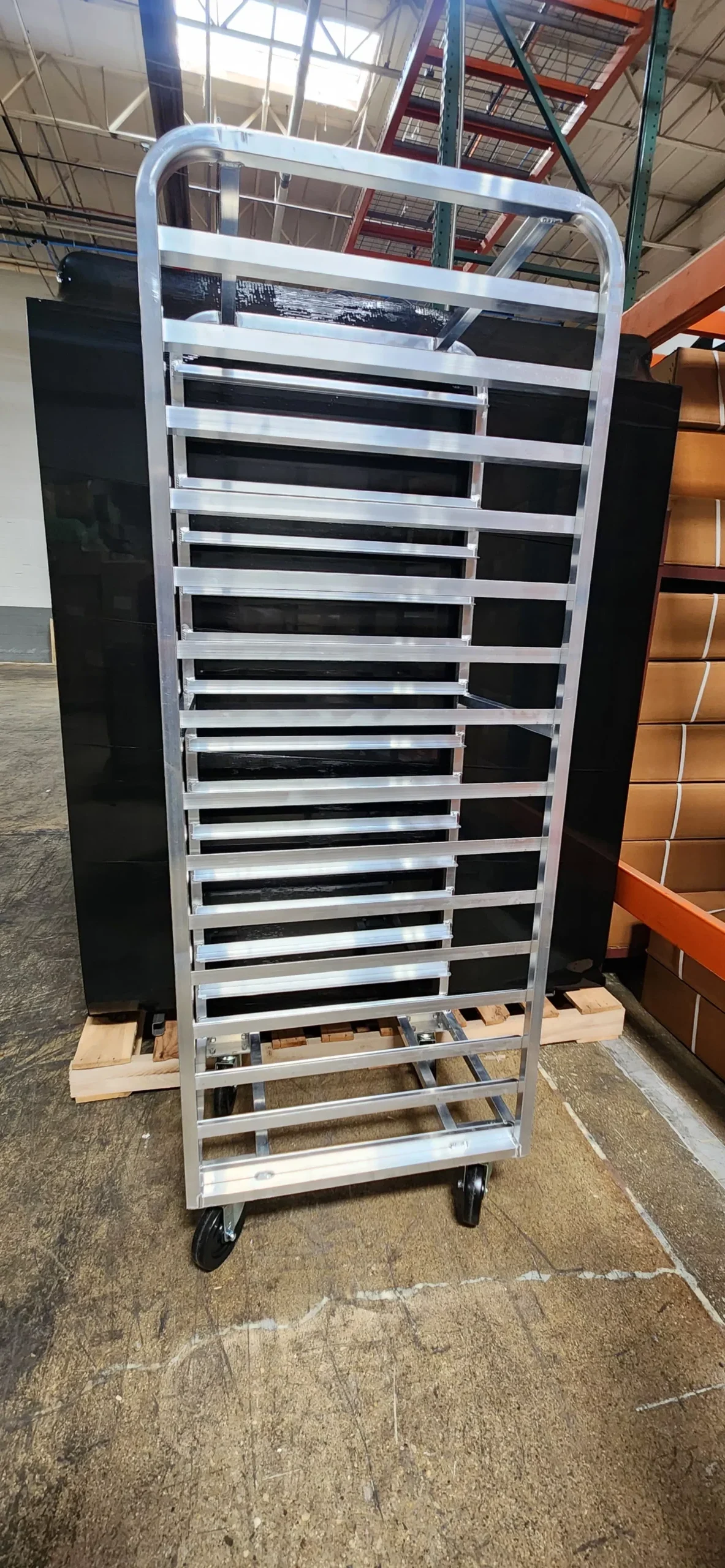 15 tier aluminum pan rack