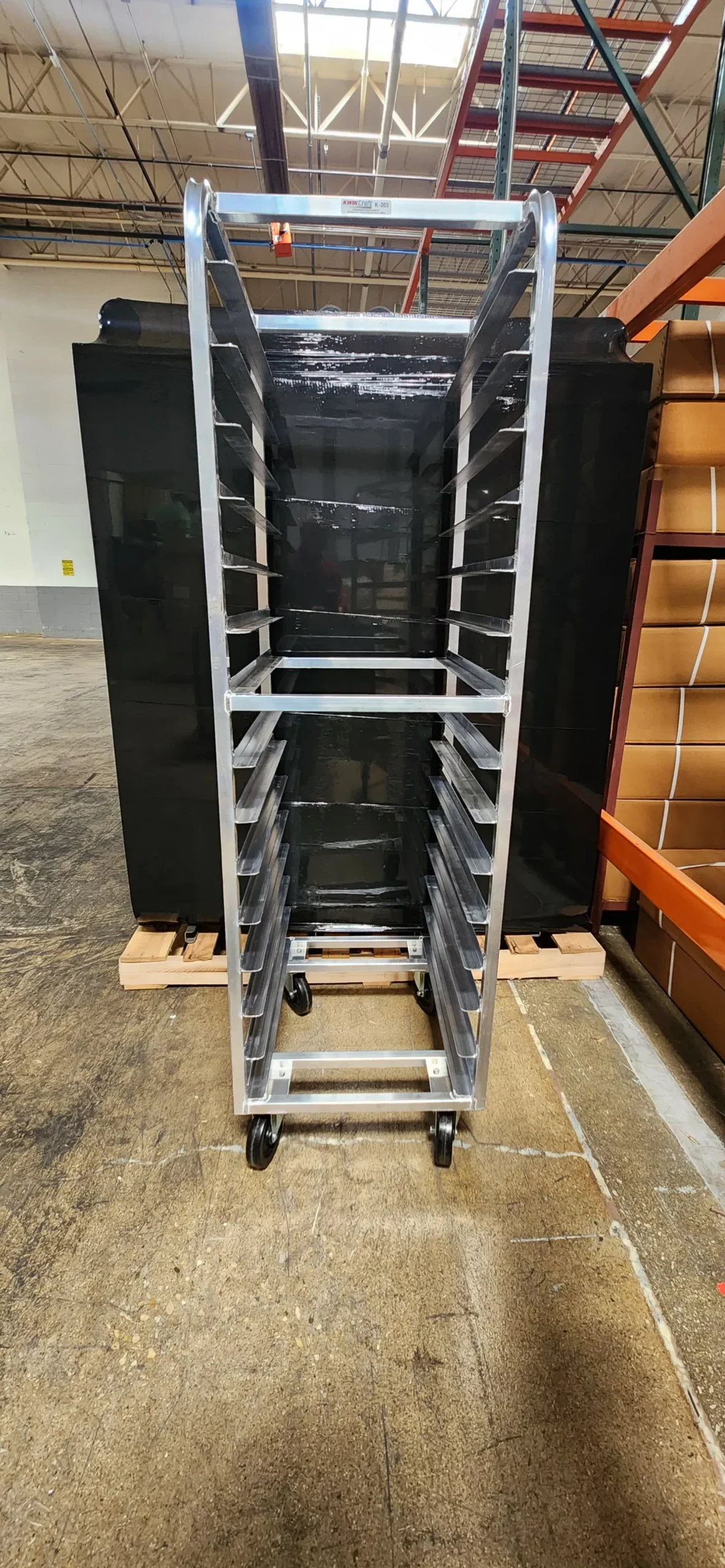 15 tier aluminum pan rack