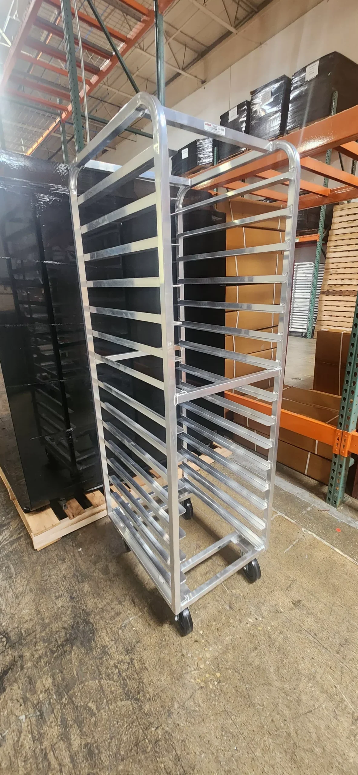 15 tier aluminum pan rack