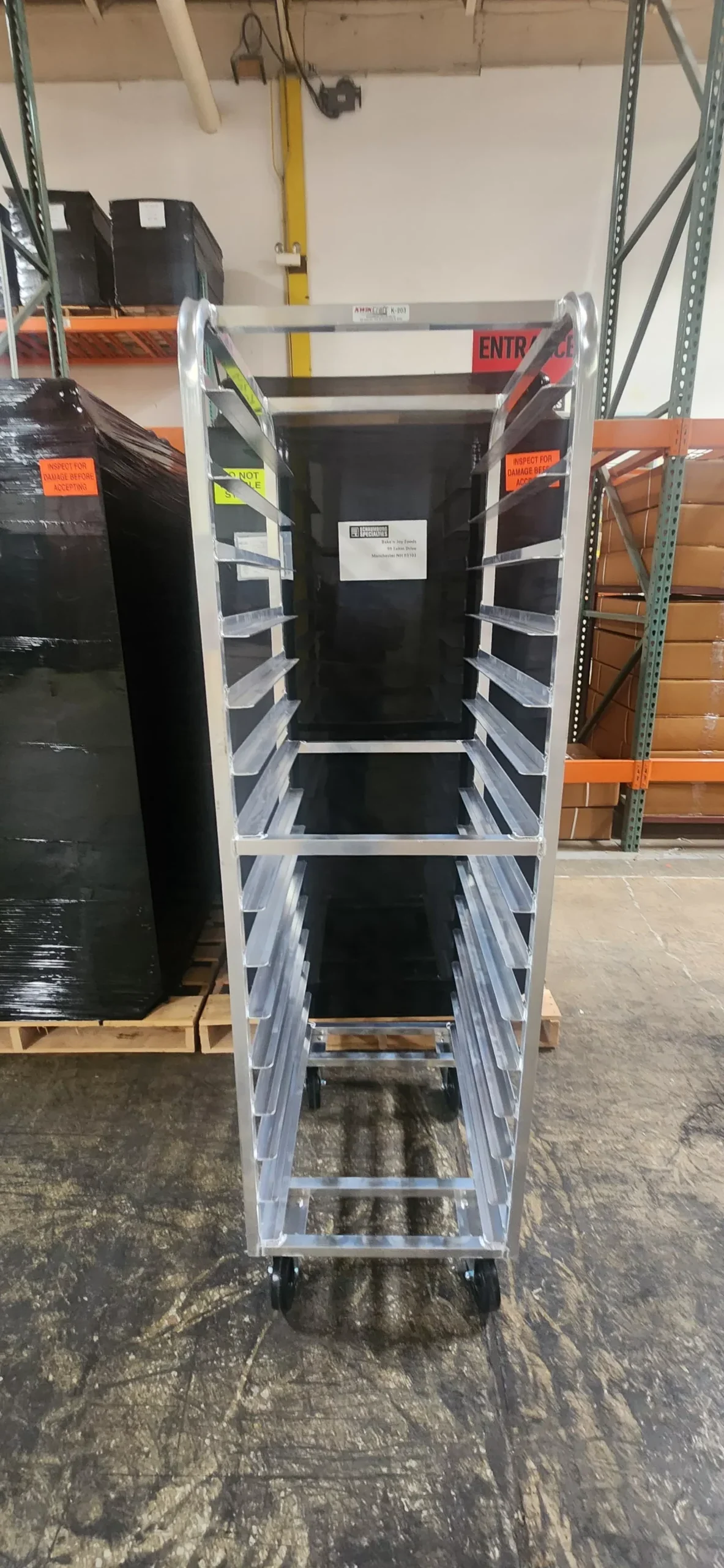 15 tier aluminum pan rack