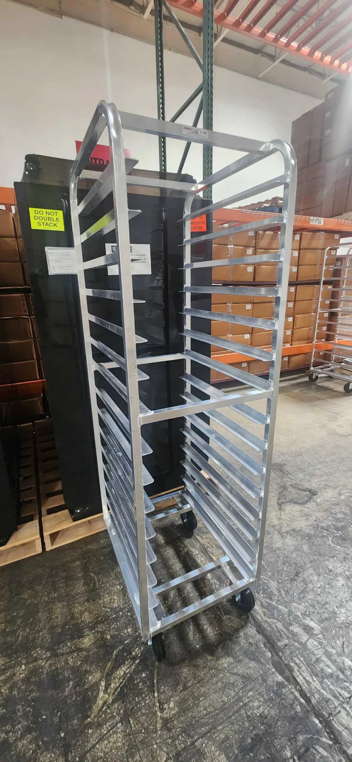 15 tier aluminum pan rack