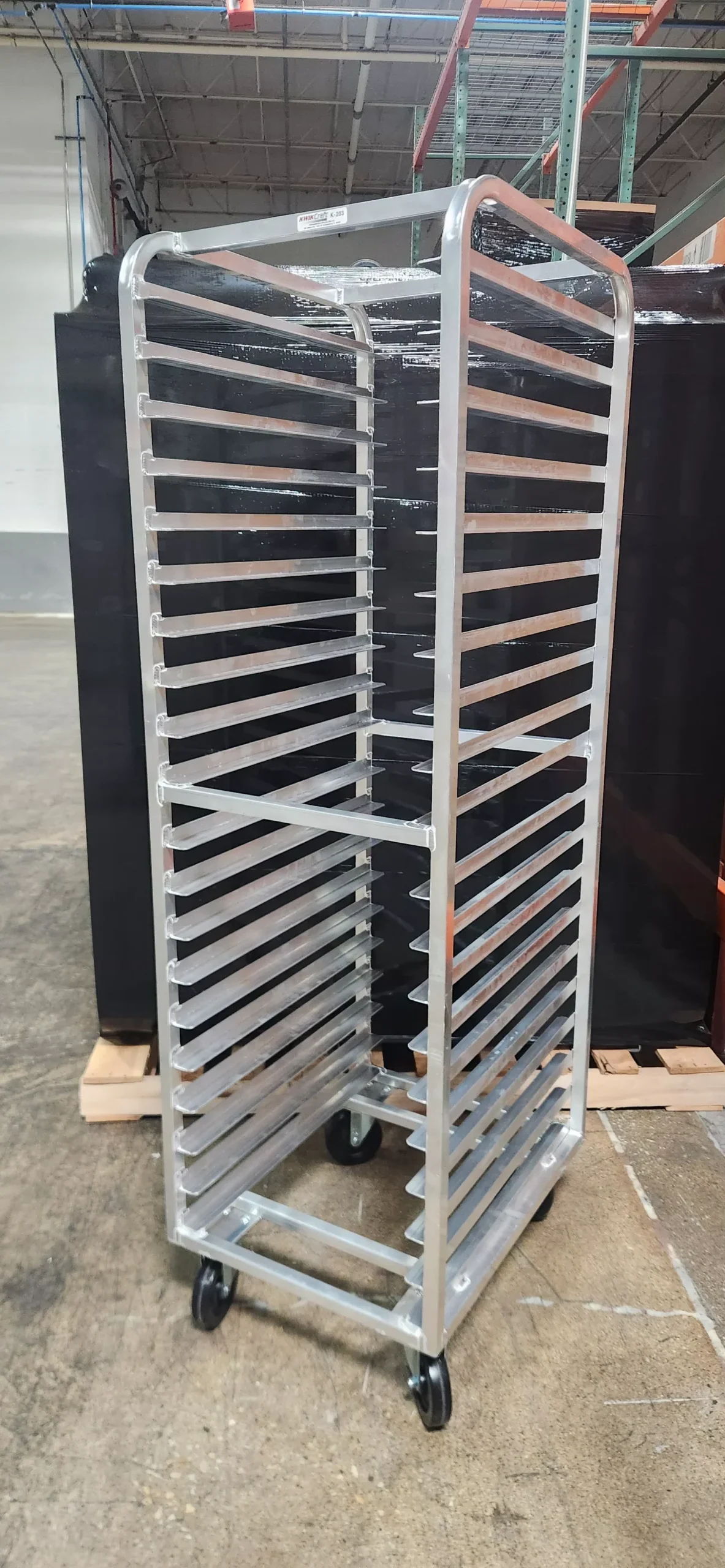 20 tier aluminum pan rack