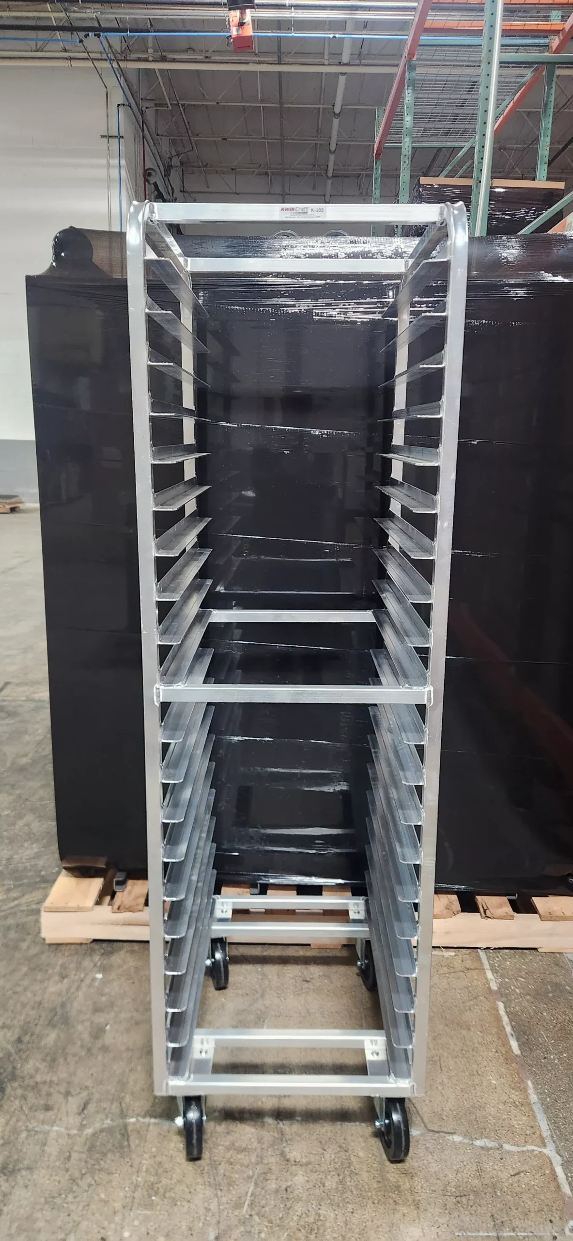 20 tier aluminum pan rack