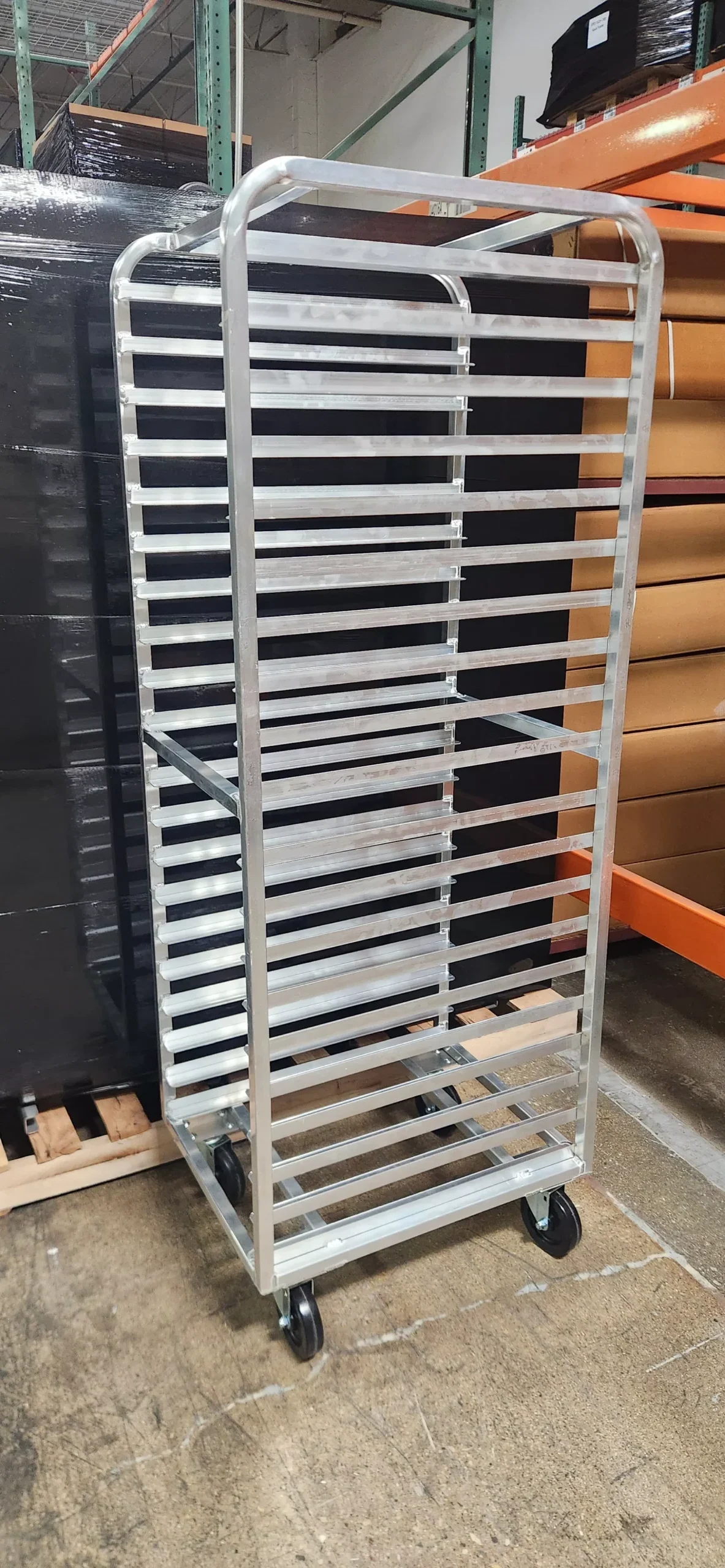20 tier aluminum pan rack