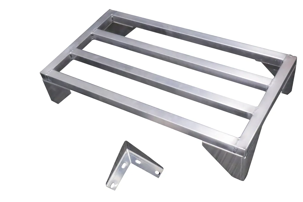 Aluminum dunnage rack 20x36 inches, heavy duty low profile rack for food storage