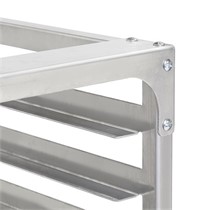 12 Pan 5" Spacing Commercial Grade Aluminum Bun Rack | Heavy Duty Plate Caster | Polyolefin Wheels | 20.5" x 26" x 70" | TX-125 | Schaumburg Specialties