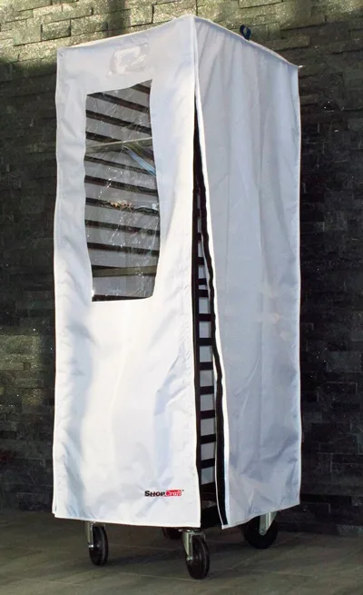 White Velcro Single Bun Pan Rack Covers