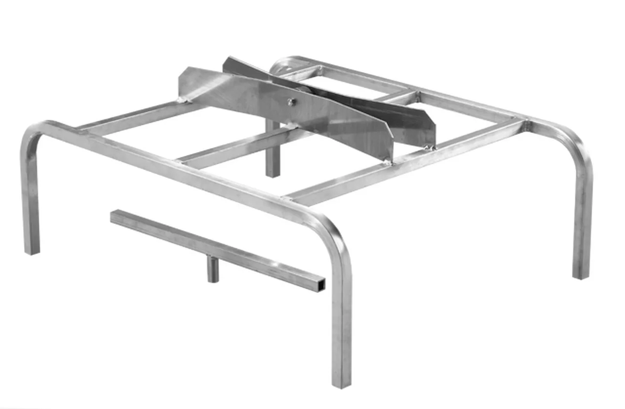 Customizable Aluminum Double Oven Racks | Non-metal Wheels | Standard Oven Lifts Variants | 1" Square, 1/8" Wall Tube Frame | SHOPCraft
